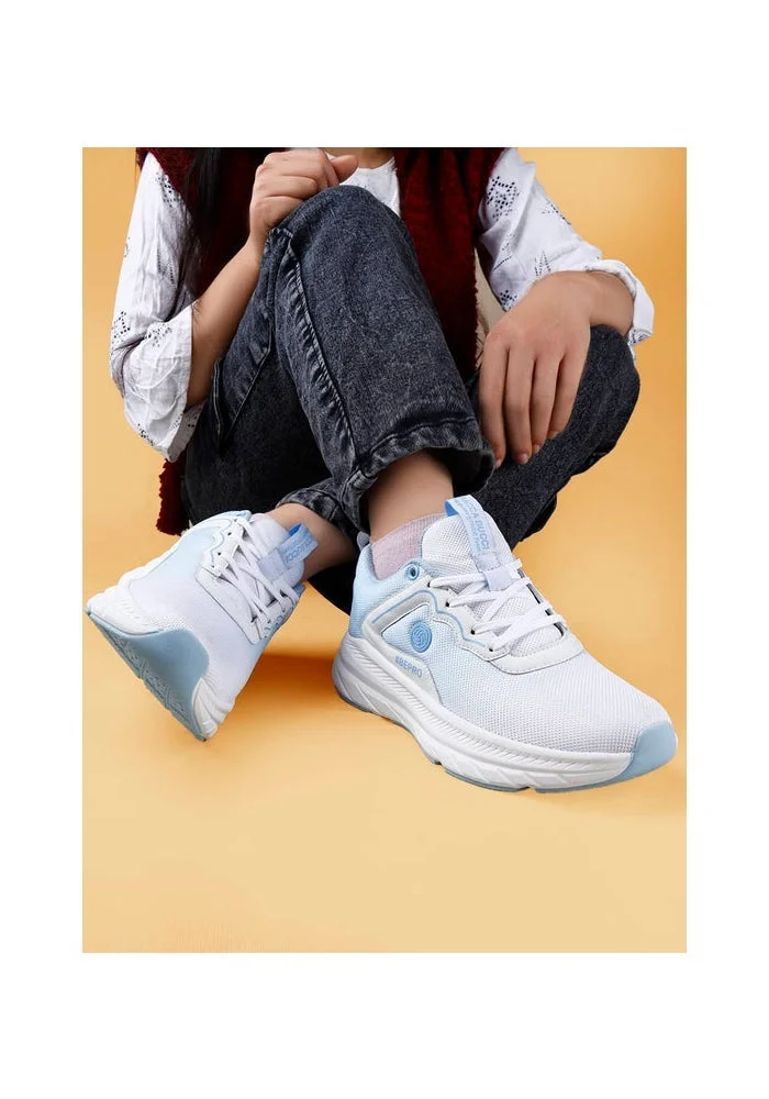 Bacca Bucci White Sky Blue Nexus Chunky-Sole Running/Active Sports Shoes for Women | Best Price UAE